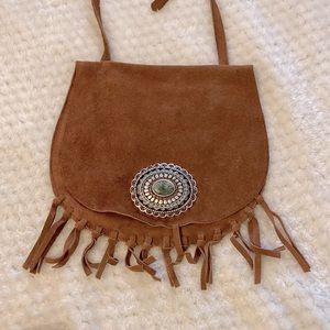 LeatherRock Suede Western Crossbody